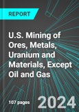 U.S. Mining of Ores, Metals, Uranium and Materials, Except Oil and Gas: Analytics, Extensive Financial Benchmarks, Metrics and Revenue Forecasts to 2030- Product Image