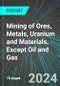 Mining of Ores, Metals, Uranium and Materials, Except Oil and Gas (U.S.): Analytics, Extensive Financial Benchmarks, Metrics and Revenue Forecasts to 2027 - Product Thumbnail Image