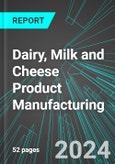 Dairy, Milk and Cheese Product Manufacturing (U.S.): Analytics, Extensive Financial Benchmarks, Metrics and Revenue Forecasts to 2030, NAIC 311500- Product Image