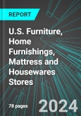 U.S. Furniture, Home Furnishings, Mattress and Housewares Stores: Analytics, Extensive Financial Benchmarks, Metrics and Revenue Forecasts to 2030- Product Image