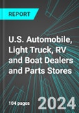 U.S. Automobile (Car), Light Truck, RV and Boat Dealers and Parts Stores (Broad-Based): Analytics, Extensive Financial Benchmarks, Metrics and Revenue Forecasts to 2030- Product Image