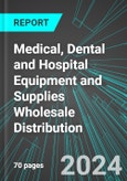 Medical, Dental and Hospital Equipment and Supplies (Medical Devices) Wholesale Distribution (U.S.): Analytics, Extensive Financial Benchmarks, Metrics and Revenue Forecasts to 2030, NAIC 423450- Product Image