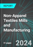 Non-Apparel Textiles (including Sheets, Towels, Rugs, Carpets, Rope and Twine) Mills and Manufacturing (U.S.): Analytics, Extensive Financial Benchmarks, Metrics and Revenue Forecasts to 2030, NAIC 314000- Product Image