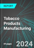 Tobacco Products Manufacturing (Including Cigarettes, Cigars, e-Cigarettes and Vaporizers) (U.S.): Analytics, Extensive Financial Benchmarks, Metrics and Revenue Forecasts to 2027- Product Image