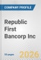 Republic First Bancorp Inc. Fundamental Company Report Including Financial, SWOT, Competitors and Industry Analysis - Product Thumbnail Image