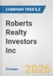 Roberts Realty Investors Inc. Fundamental Company Report Including Financial, SWOT, Competitors and Industry Analysis - Product Thumbnail Image