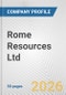 Rome Resources Ltd. Fundamental Company Report Including Financial, SWOT, Competitors and Industry Analysis - Product Thumbnail Image