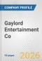 Gaylord Entertainment Co. Fundamental Company Report Including Financial, SWOT, Competitors and Industry Analysis - Product Thumbnail Image