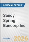 Sandy Spring Bancorp Inc. Fundamental Company Report Including Financial, SWOT, Competitors and Industry Analysis- Product Image