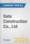 Sata Construction Co., Ltd. Fundamental Company Report Including Financial, SWOT, Competitors and Industry Analysis - Product Thumbnail Image