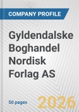 Gyldendalske Boghandel Nordisk Forlag AS Fundamental Company Report Including Financial, SWOT, Competitors and Industry Analysis- Product Image