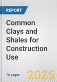 Common Clays and Shales for Construction Use: European Union Market Outlook 2023-2027- Product Image