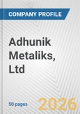Adhunik Metaliks, Ltd. Fundamental Company Report Including Financial, SWOT, Competitors and Industry Analysis- Product Image