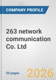 263 network communication Co. Ltd. Fundamental Company Report Including Financial, SWOT, Competitors and Industry Analysis- Product Image