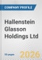 Hallenstein Glasson Holdings Ltd. Fundamental Company Report Including Financial, SWOT, Competitors and Industry Analysis - Product Thumbnail Image