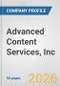 Advanced Content Services, Inc. Fundamental Company Report Including Financial, SWOT, Competitors and Industry Analysis - Product Thumbnail Image