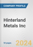 Hinterland Metals Inc. Fundamental Company Report Including Financial, SWOT, Competitors and Industry Analysis- Product Image