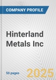 Hinterland Metals Inc. Fundamental Company Report Including Financial, SWOT, Competitors and Industry Analysis- Product Image