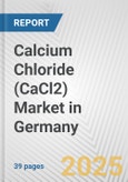 Calcium Chloride (CaCl2) Market in Germany: 2019-2024 Review and Forecast to 2029- Product Image
