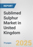 Sublimed Sulphur Market in United Kingdom: Business Report 2024- Product Image