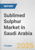 Sublimed Sulphur Market in Saudi Arabia: Business Report 2024- Product Image