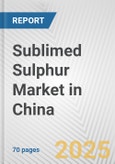Sublimed Sulphur Market in China: Business Report 2025- Product Image