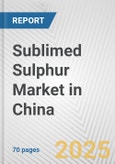 Sublimed Sulphur Market in China: Business Report 2024- Product Image