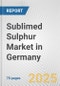 Sublimed Sulphur Market in Germany: Business Report 2024 - Product Thumbnail Image