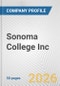 Sonoma College Inc. Fundamental Company Report Including Financial, SWOT, Competitors and Industry Analysis - Product Thumbnail Image