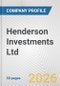 Henderson Investments Ltd. Fundamental Company Report Including Financial, SWOT, Competitors and Industry Analysis - Product Thumbnail Image