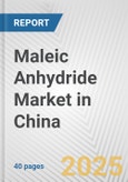 Maleic Anhydride Market in China: 2017-2023 Review and Forecast to 2027- Product Image