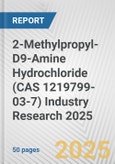 2-Methylpropyl-D9-Amine Hydrochloride (CAS 1219799-03-7) Industry Research 2025: Global and Regional Market Trends 2019-2024 and Forecast to 2029- Product Image