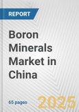 Boron Minerals Market in China: 2017-2023 Review and Forecast to 2027- Product Image