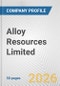 Alloy Resources Limited Fundamental Company Report Including Financial, SWOT, Competitors and Industry Analysis - Product Thumbnail Image