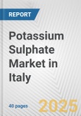 Potassium Sulphate Market in Italy: 2019-2024 Review and Forecast to 2029- Product Image