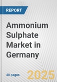 Ammonium Sulphate Market in Germany: 2017-2023 Review and Forecast to 2027- Product Image