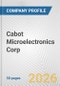 Cabot Microelectronics Corp. Fundamental Company Report Including Financial, SWOT, Competitors and Industry Analysis - Product Thumbnail Image