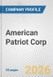 American Patriot Corp. Fundamental Company Report Including Financial, SWOT, Competitors and Industry Analysis - Product Thumbnail Image