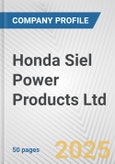 Honda Siel Power Products Ltd. Fundamental Company Report Including Financial, SWOT, Competitors and Industry Analysis- Product Image