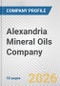 Alexandria Mineral Oils Company Fundamental Company Report Including Financial, SWOT, Competitors and Industry Analysis - Product Thumbnail Image