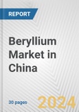 Beryllium Market in China: 2017-2023 Review and Forecast to 2027- Product Image