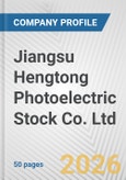 Jiangsu Hengtong Photoelectric Stock Co. Ltd. Fundamental Company Report Including Financial, SWOT, Competitors and Industry Analysis- Product Image