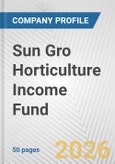 Sun Gro Horticulture Income Fund Fundamental Company Report Including Financial, SWOT, Competitors and Industry Analysis- Product Image