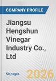 Jiangsu Hengshun Vinegar Industry Co., Ltd. Fundamental Company Report Including Financial, SWOT, Competitors and Industry Analysis- Product Image