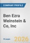 Ben Ezra Weinstein & Co, Inc. Fundamental Company Report Including Financial, SWOT, Competitors and Industry Analysis - Product Thumbnail Image