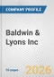 Baldwin & Lyons Inc. Fundamental Company Report Including Financial, SWOT, Competitors and Industry Analysis - Product Thumbnail Image