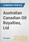 Australian Canadian Oil Royalties, Ltd. Fundamental Company Report Including Financial, SWOT, Competitors and Industry Analysis - Product Thumbnail Image
