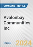 Avalonbay Communities Inc. Fundamental Company Report Including Financial, SWOT, Competitors and Industry Analysis- Product Image