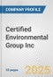 Certified Environmental Group Inc. Fundamental Company Report Including Financial, SWOT, Competitors and Industry Analysis - Product Thumbnail Image