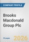 Brooks Macdonald Group Plc Fundamental Company Report Including Financial, SWOT, Competitors and Industry Analysis - Product Thumbnail Image